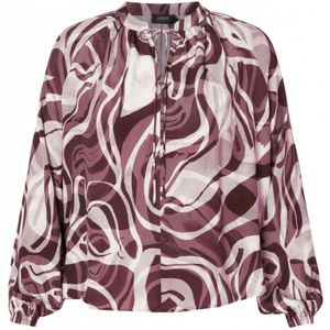 YEST Carmen Tops - Port/Multi colour - maat 40