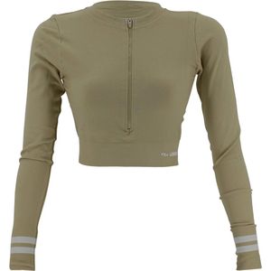 Sport top dames Khaki S