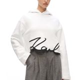 Karl Lagerfeld - A4W20039 - Hoodie - Wit - KARL Signature Hem