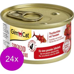 GimCat - Shinycat Duo - Tonijnfilet met tomaat - 24 stuks à 70 gram