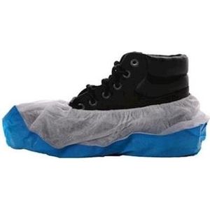 M-Safe antislip wegwerp overschoenen - schoenhoesje extra stevig - blauw/wit - onesize