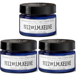 Keune 1922 By JM Strong Hold Wax - 3x75ml