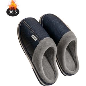 Bovista Warme Pantoffels - Sloffen - Slippers - Dames - Heren - Pluche - Maat 36.5 - Marineblauw