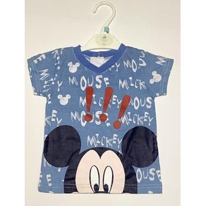Disney Mickey Mouse t-shirt - !!! - blauw - maat 74 (12 maanden)