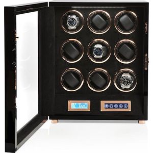 Horlogeopwinder, Watchwinder, Horloge winder box voor 9 automatische uurwerken