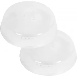 2 Stuks Opvouwbare Magnetrondeksel – Voedselveilig Kunststof – Spatbescherming – Stoomgaten – Ook Te Gebruiken Als Zeef Of Fruitmand – Inklapbaar Tot 2 Cm – Grijs & Blauw
