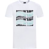 Ballin Amsterdam - Heren Slim fit T-shirts Crewneck SS - White - Maat M
