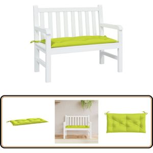 vidaXL Tuinbankkussen - 100x50x7 cm - Heldergroen Tuinbankkussen - Buitenkussen - Lounge Kussen - Tuincushions - Outdoor Cushion