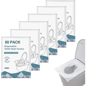 60 stuks wegwerp toiletbrilbeschermers, wegwerp toiletbrilhoezen voor kinderen en volwassenen, wegwerp toiletdeksel voor buitenreizen in hotels