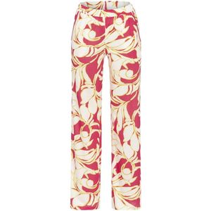 Abstracte bloemen pyjamabroek fuchsia - Roze - Maat - 38