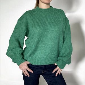 Cozy sweater - Comfy trui- knitted Trui - cherry rode sweater - Wintertrui voor dames