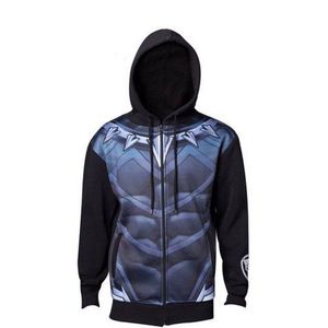 Black Panther - Sublimated Suit heren unisex hoodie vest met capuchon zwart - XL