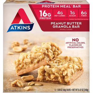 Atkins | Protein Bar | Peanut Butter Granola Bar | 5 x 48g