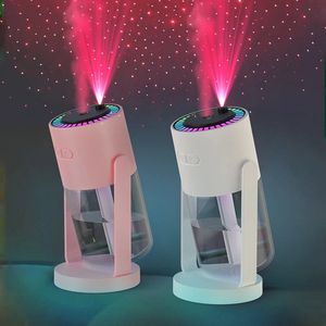 2024 Nieuwe 280ML Draagbare Roterende Luchtbevochtiger - Auto Diffuser met Projectie- en Kleurrijke Marquee Verlichting - Aroma Diffuser voor Auto en Thuis