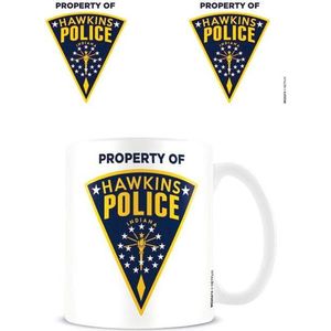 Pyramid Stranger Things Hawkins Police Badge Mok Wit