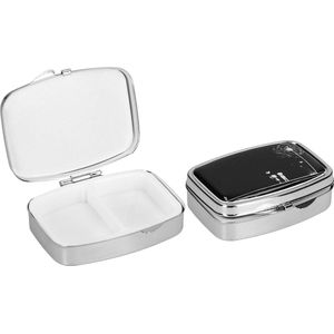 Pillendoosje - Klein - 5,5 x 4 x 1,5 cm - Drukslot - Geschikt voor Tabletten