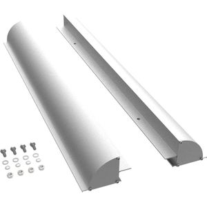 Aluminium zonnepaneelhouder spoiler dakgeleiding 670 mm zwart - voorgeboorde gaten - camper caravan boot