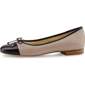 Ballerina's voor Dames – Beige met Zwart – Instappers – Klassieke Dames Schoenen – Werner kern Mia – Maat 41,5