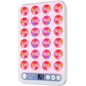 LIFELAB Gezichtsbehandeling - Facial Rood Lichttherapie Lamp – 6 Golflengten – Rood Blauw Groen Geel Infrarood Licht – LED lamp Anti-Acne Huidverjonging Rimpels Collageen Therapie – Professioneel & Thuisgebruik