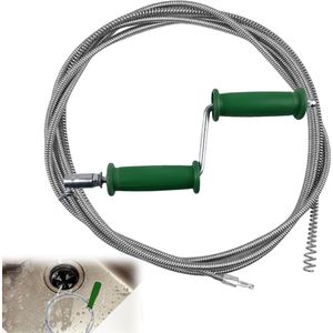 Pijpreinigingsspiraal 5 m ø 6 mm voor afvoerreiniging - elektrische en handmatige adapters - multifunctioneel .