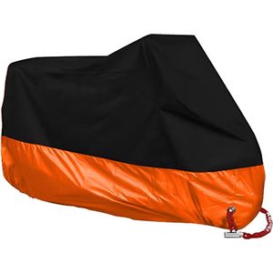 E-shop4u® - Motorhoes - Scooterhoes - Beschermhoes - Motorfiets hoes Waterdicht Buiten - Motor Hoes - Motorhoes Waterdicht - Fietshoes - 2 Fietsen- UV-Bescherming - - Maat L - Oranje