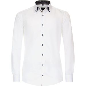 VENTI - Modern Fit - Overhemd - Wit - Strijkvrij