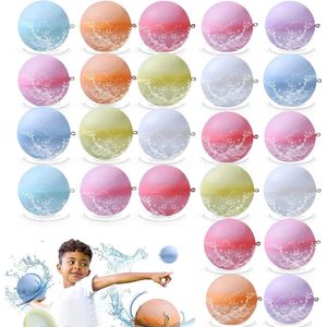 24 stuks herbruikbare waterbommen voor watergevecht buiten - feestjes in de open lucht - speelgoed voor kinderen - tuin en strand Herbruikbare Waterballonnen
