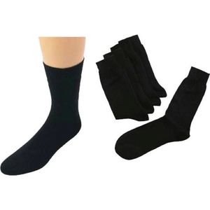 SOCKS4FUN | 6-PACK | 100% katoenen basic sokken ZWART | Maat 39-42