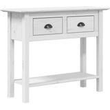 vidaXL Wandtafel BODO 90x34,5x73 cm massief grenenhout wit