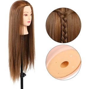 Wasbare oefenpop voor haarstyling en hoofdmassage - Milieuvriendelijk en duurzaam - Lang haar - Kappers etalagepop - Schoonheidstraining