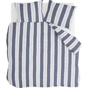 Walra Dekbedovertrek Remade Nautic Stripes - 240x220 - 100% katoen - Donker Blauw