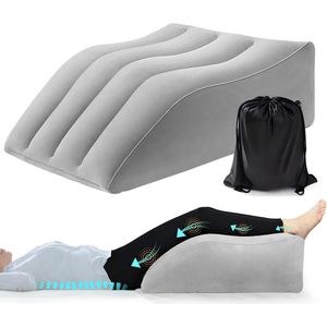 Opblaasbaar Venuskussen - Beenverhogingskussen voor Verbetering van de Bloedsomloop en Vermindering van Zwelling - Draagbaar en Comfortabel - Wit