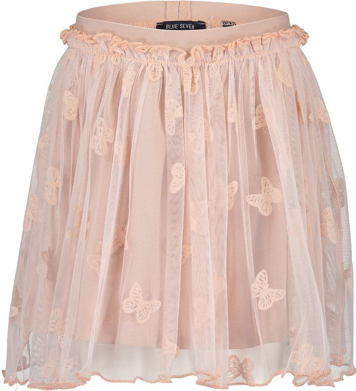 BLUE SEVEN - A-lijn Rok - Poederroze - Tule - Knielengte