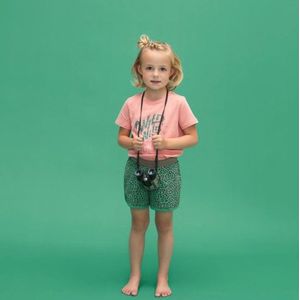 Charlie Choe - Pyjama - Shortama - Groen - Roze - Panter - Maat 86/92