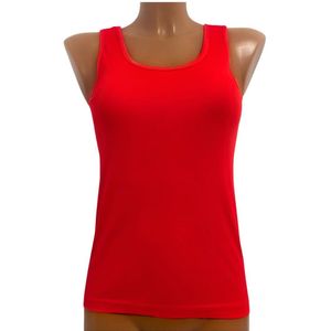 2 Pack Top kwaliteit dames hemd - 100% katoen - Rood - Maat L