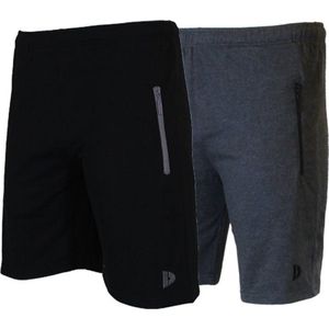 2-Pack Donnay Joggingshort - Sportshort - Heren - Maat S - Black/Charcoal