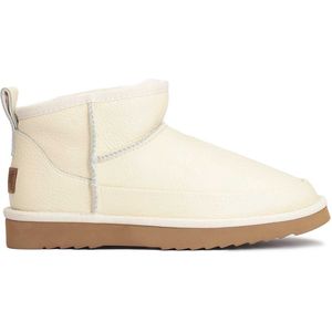 Beige dames snowboots van nerfleder