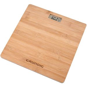 Digitale Bamboe Personenweegschaal tot 180KG - Nauwkeurige Metingen met Anti-slip Voetjes