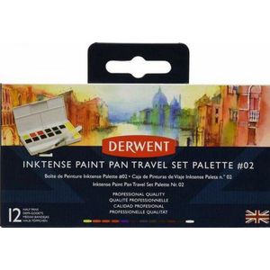 Derwent Inktense Paint Pan Travel Set #02 12 kleuren DIB2305789
