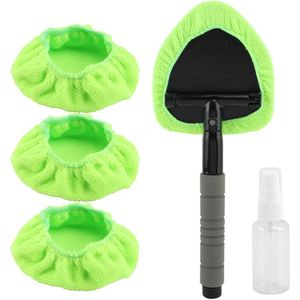 Inovra - Autoscheiben Reinigingstool 3-Pack, Herbruikbare Reinigingsdoeken voor Autointerieur, Autowasborstels tegen Vuil (Groen)