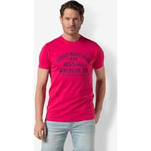 Twinlife Korte mouw T-shirt - TW32510 Fuchsia (Maat: 4 XL)