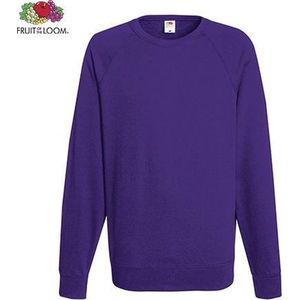 Fruit of the Loom sweater - ronde hals - maat S - heren - Kleur Purple