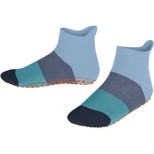 FALKE Colour Block Noppen op de zool katoen huissokken kinderen blauw - maat 35-38