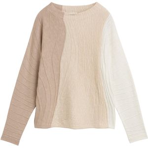 Tom Tailor - 38590 - Damestrui - Taupe - Organic Knit Structuur