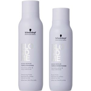 Schwarzkopf BlondMe Bond Repair Purple Shampoo 300ml + Conditioner 250ml