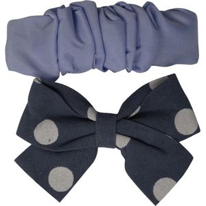 Jessidress® Haarspeldjes 2 haarspelden  Haarclips Haarspeld met strikje - Blauw