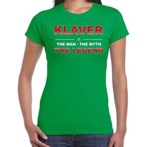 Klaver naam t-shirt the man / the myth / the legend groen voor dames - Politieke partij shirts M
