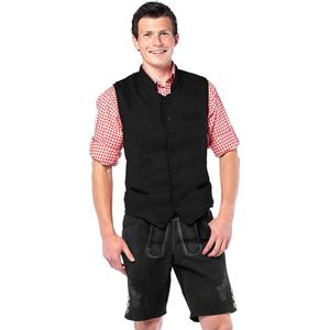 Partychimp Oktoberfest Trachtenvest Deluxe Oktoberfestkleding Heren Carnavalskleding Heren Carnaval - Zwart