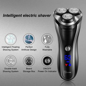 HATTEKER Premium scheermes - scheerapparaat USB - Wereldwijde universele( 100- 240v) - 1 - 2 Stuks - Material ABS - oplaadtijd 1,5 uur - gebruikstijd 60 minuten - Float Razor Tondeuse Barbeador voor mannen .