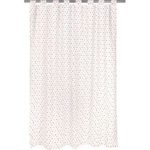 LIEF! - Gordijn - Meisjes - 100% katoen - Met 6 lussen - Met hartjes - 140x180 cm - Wit